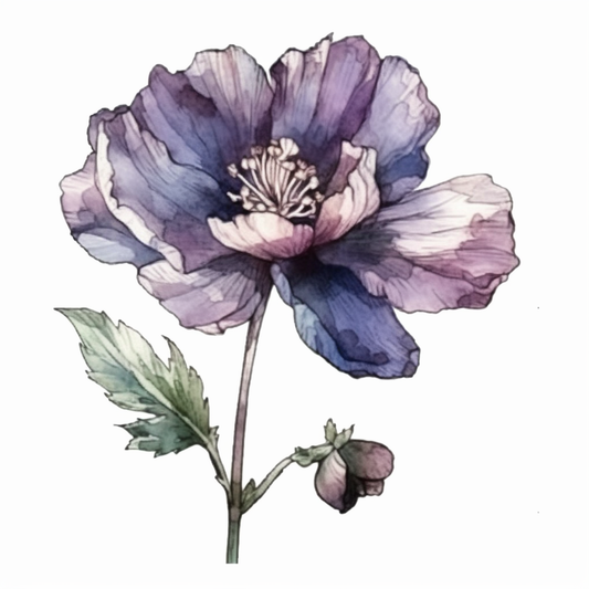 Violet Flower Vinyl Decal Sticker for Car, Laptop, Tumbler and more # 006380