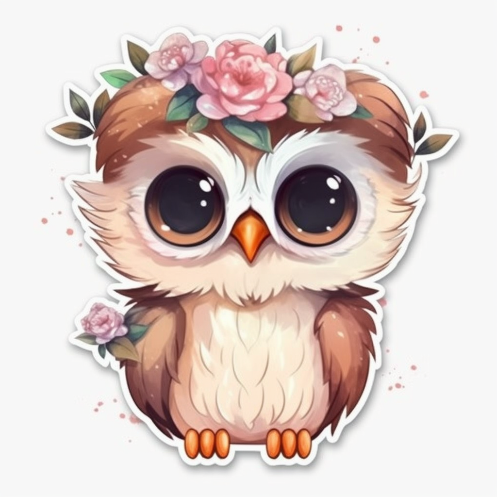 Cute and Adorable Owl Vinyl Decal Sticker for Car, Laptop, Tumbler and more # 0010935