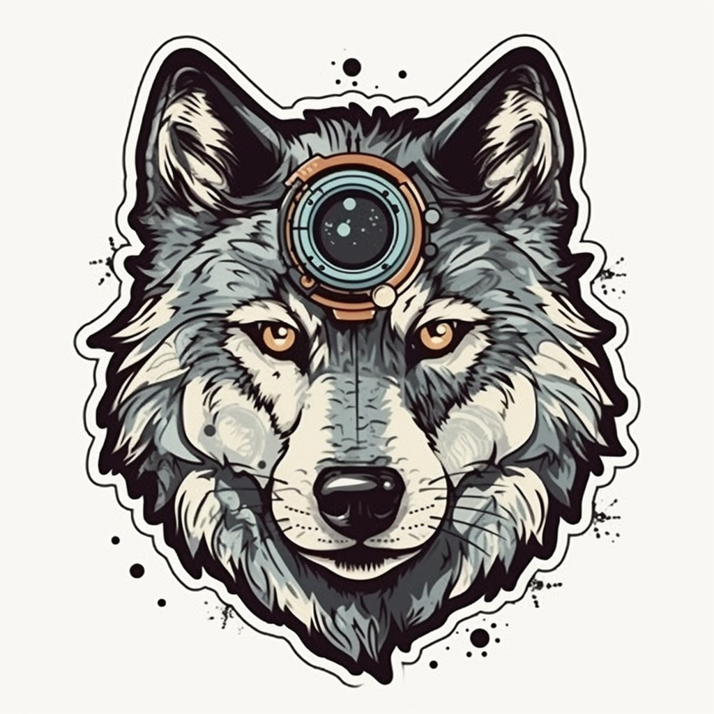 Wolf Vinyl Decal Sticker for Car, Laptop, Tumbler and more # 001869