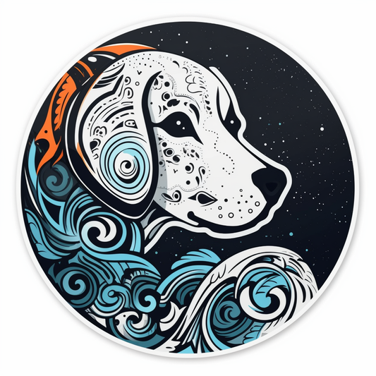Yin Yang Dog Vinyl Decal Sticker for Car, Laptop, Tumbler and more # 005634