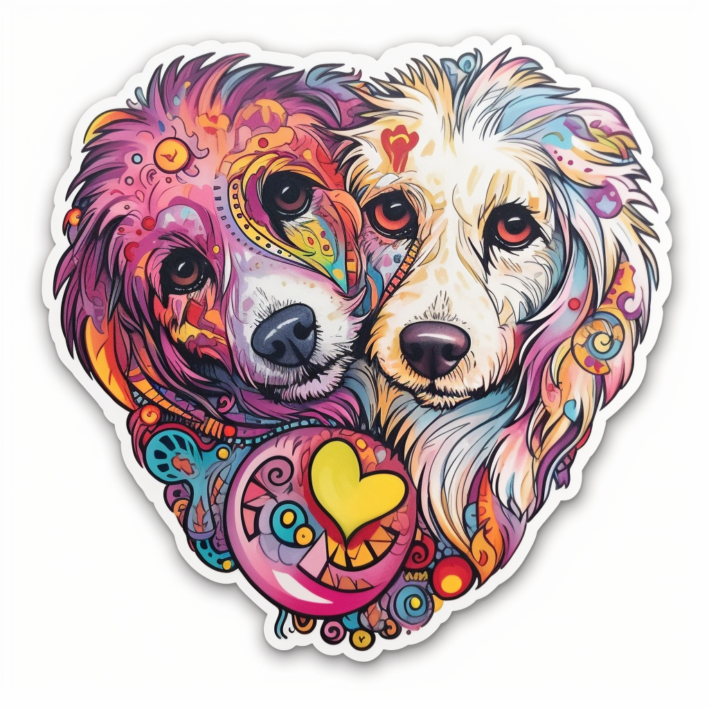 Yin Yang Dog Vinyl Decal Sticker for Car, Laptop, Tumbler and more # 005569