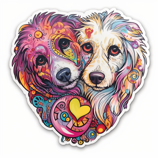 Yin Yang Dog Vinyl Decal Sticker for Car, Laptop, Tumbler and more # 005569