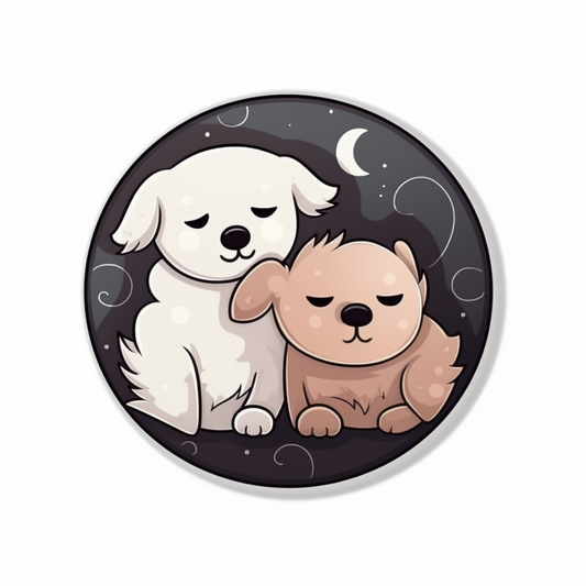 Yin Yang Dog Vinyl Decal Sticker for Car, Laptop, Tumbler and more # 005610