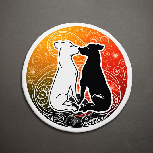 Yin Yang Dog Vinyl Decal Sticker for Car, Laptop, Tumbler and more # 005529