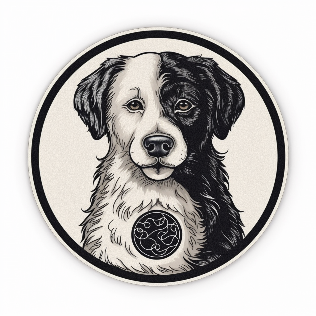 Yin Yang Dog Vinyl Decal Sticker for Car, Laptop, Tumbler and more # 005440