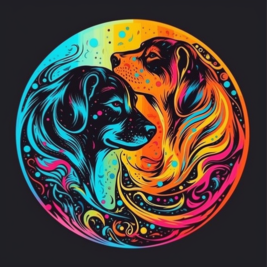 Yin Yang Dog Vinyl Decal Sticker for Car, Laptop, Tumbler and more # 005531