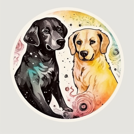 Yin Yang Dog Vinyl Decal Sticker for Car, Laptop, Tumbler and more # 005433