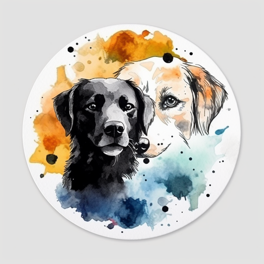 Yin Yang Dog Vinyl Decal Sticker for Car, Laptop, Tumbler and more # 005454