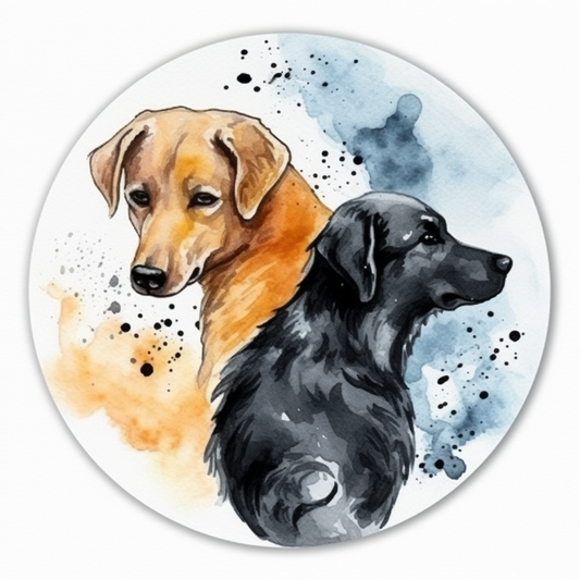 Yin Yang Dog Vinyl Decal Sticker for Car, Laptop, Tumbler and more # 005534
