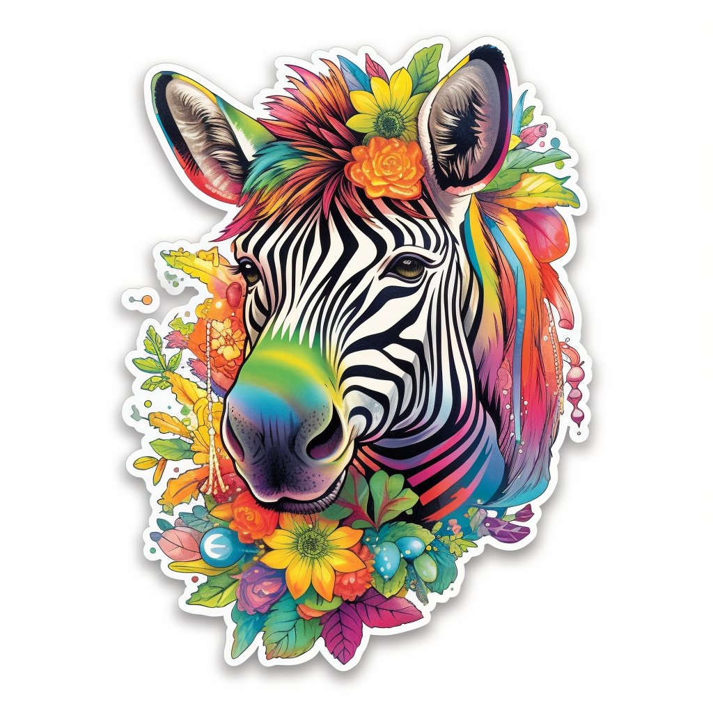 Zebra Vinyl Decal Sticker for Car, Laptop, Tumbler and more # 003790