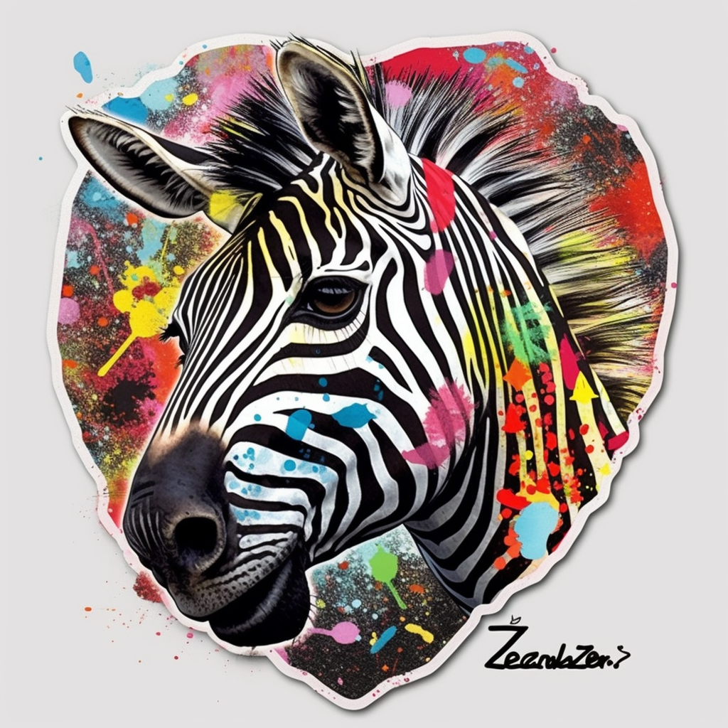 Zebra Vinyl Decal Sticker for Car, Laptop, Tumbler and more # 003824