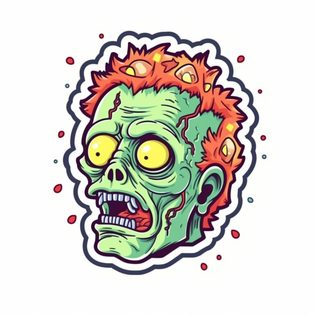 Zombie Vinyl Decal Sticker for Car, Laptop, Tumbler and more # 007057