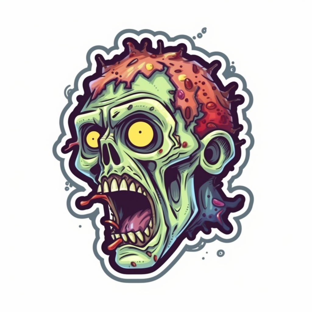 Zombie Vinyl Decal Sticker for Car, Laptop, Tumbler and more # 007064