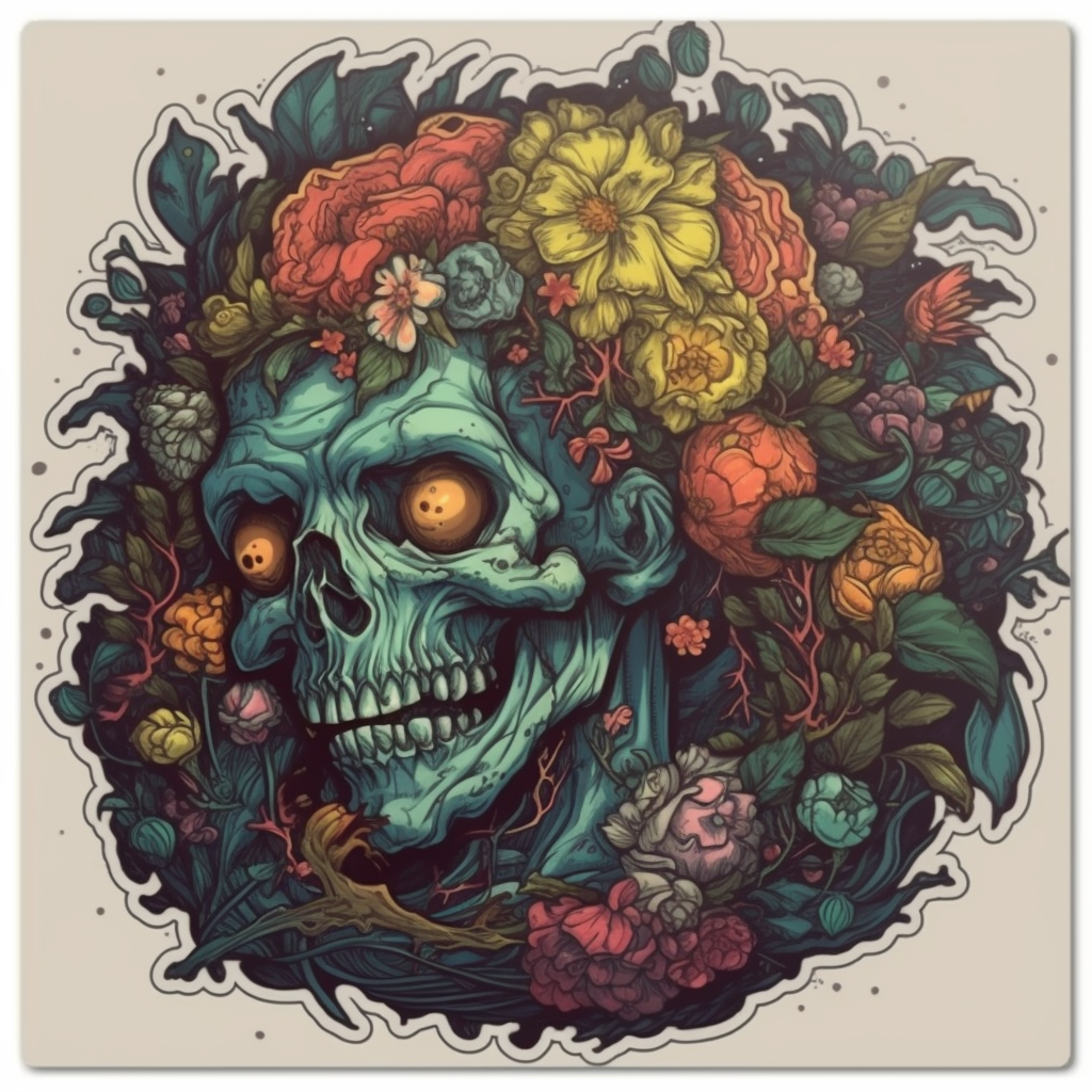 Zombie Vinyl Decal Sticker for Car, Laptop, Tumbler and more # 007069