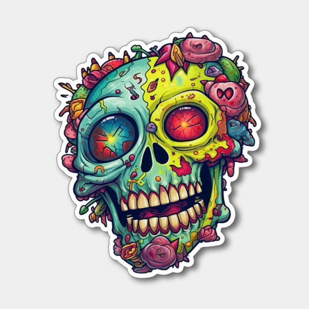 Zombie Vinyl Decal Sticker for Car, Laptop, Tumbler and more # 007065