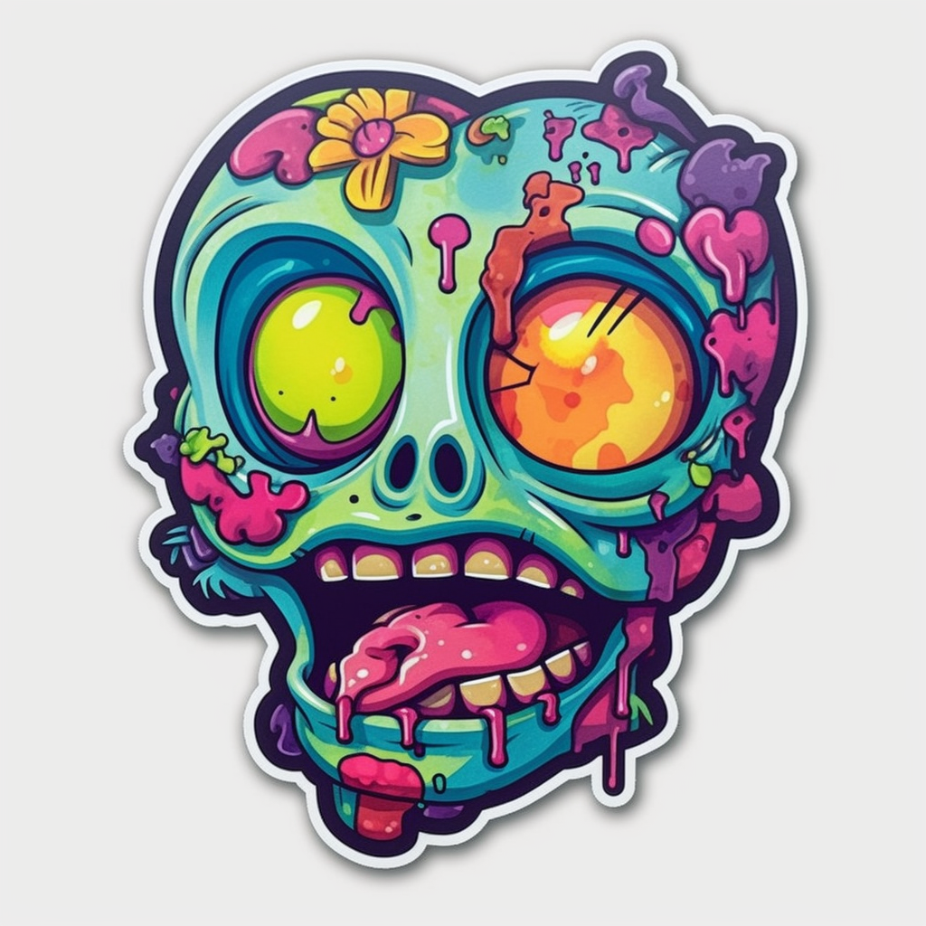 Zombie Vinyl Decal Sticker for Car, Laptop, Tumbler and more # 007070