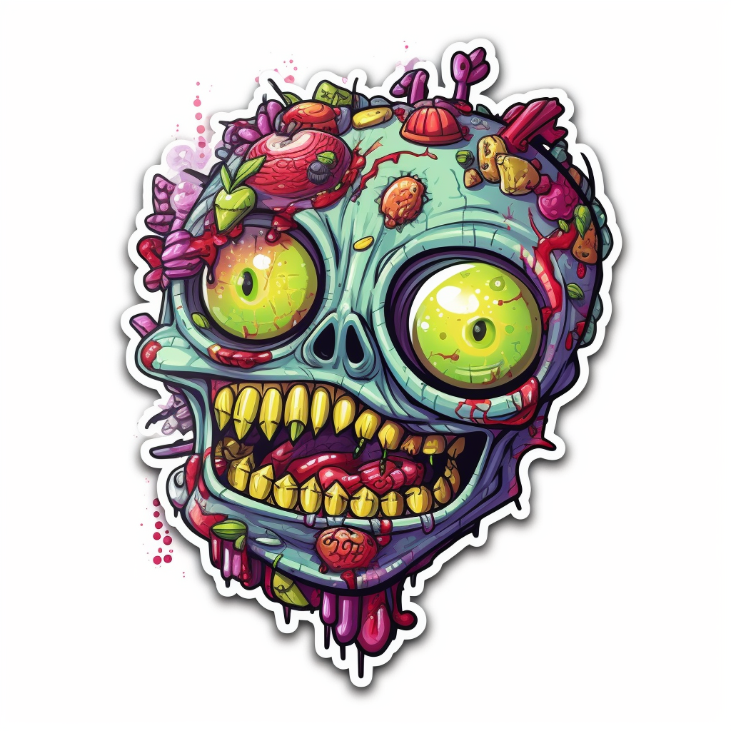 Zombie Vinyl Decal Sticker for Car, Laptop, Tumbler and more # 007071