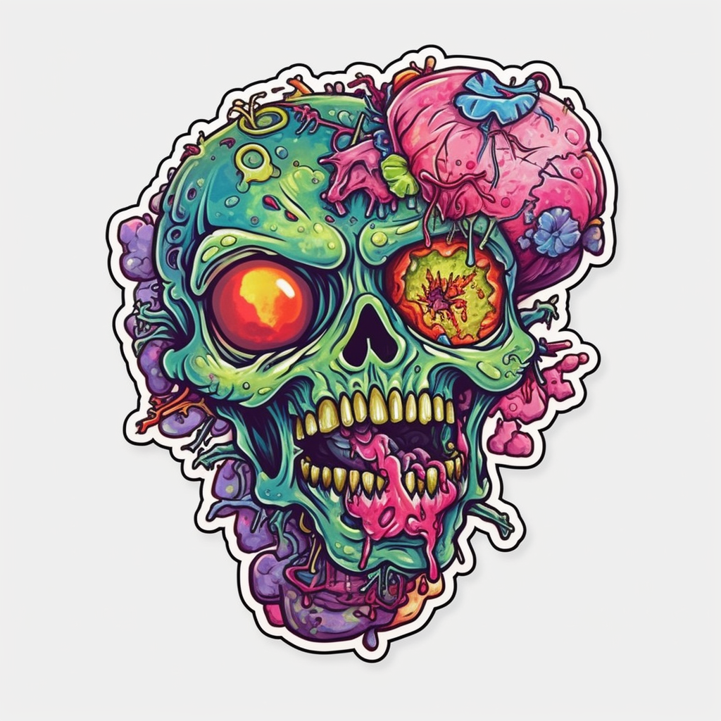 Zombie Vinyl Decal Sticker for Car, Laptop, Tumbler and more # 007067
