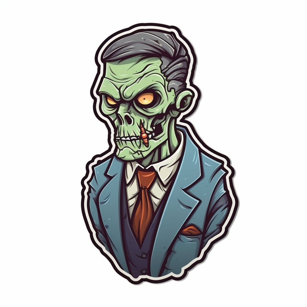 Zombie Vinyl Decal Sticker for Car, Laptop, Tumbler and more # 007062