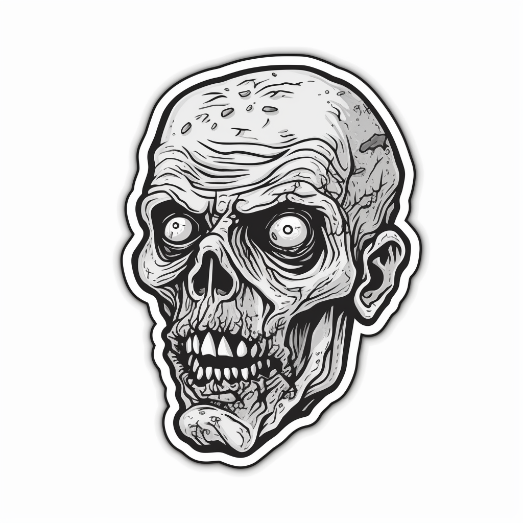Zombie Vinyl Decal Sticker for Car, Laptop, Tumbler and more # 007052