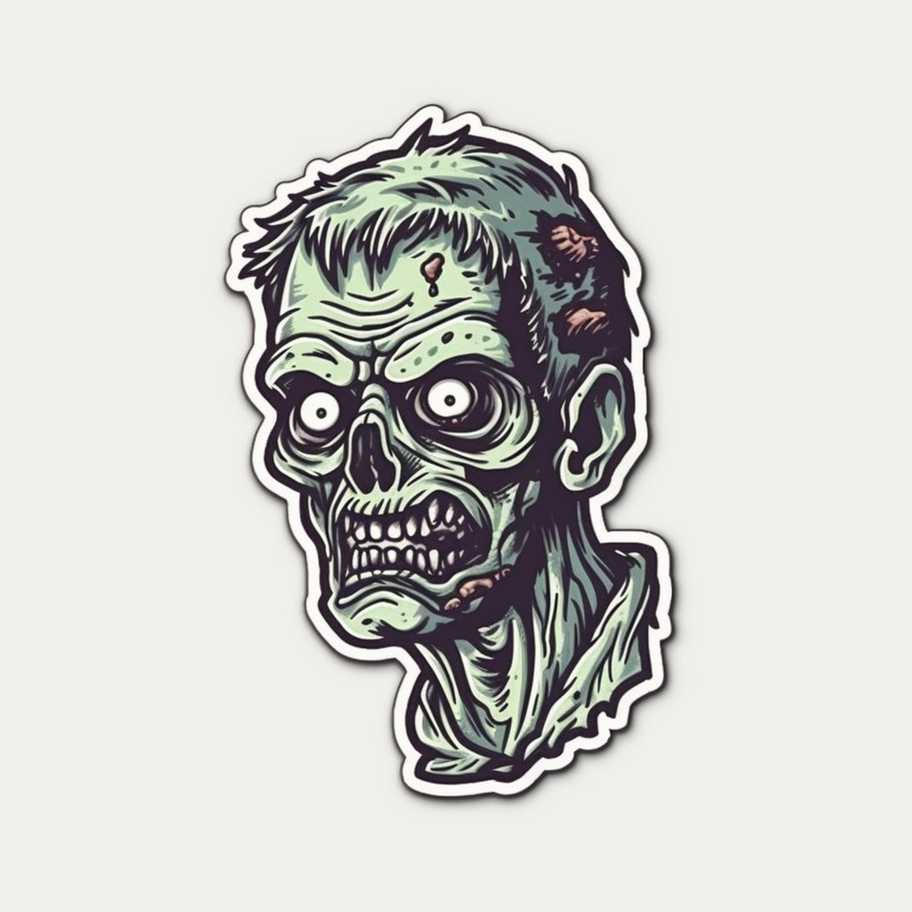 Zombie Vinyl Decal Sticker for Car, Laptop, Tumbler and more # 007050