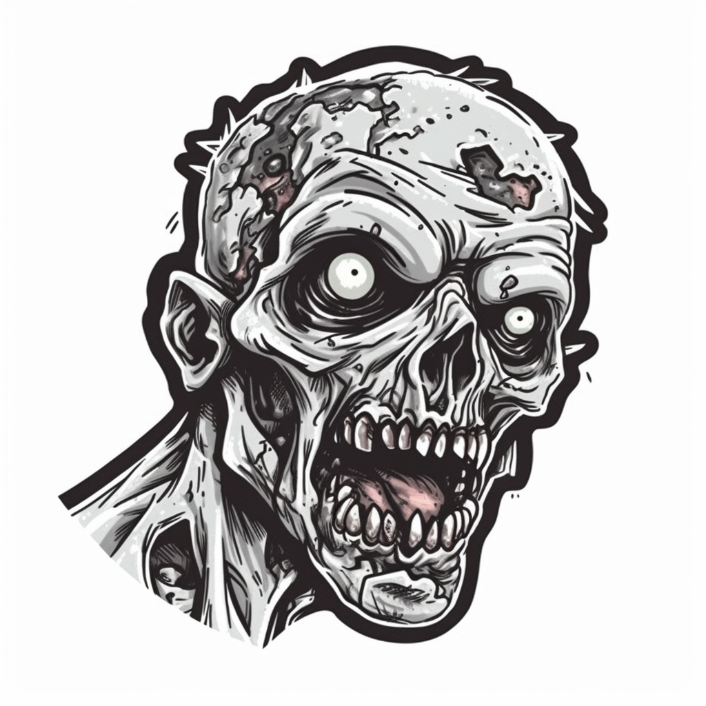 Zombie Vinyl Decal Sticker for Car, Laptop, Tumbler and more # 007058