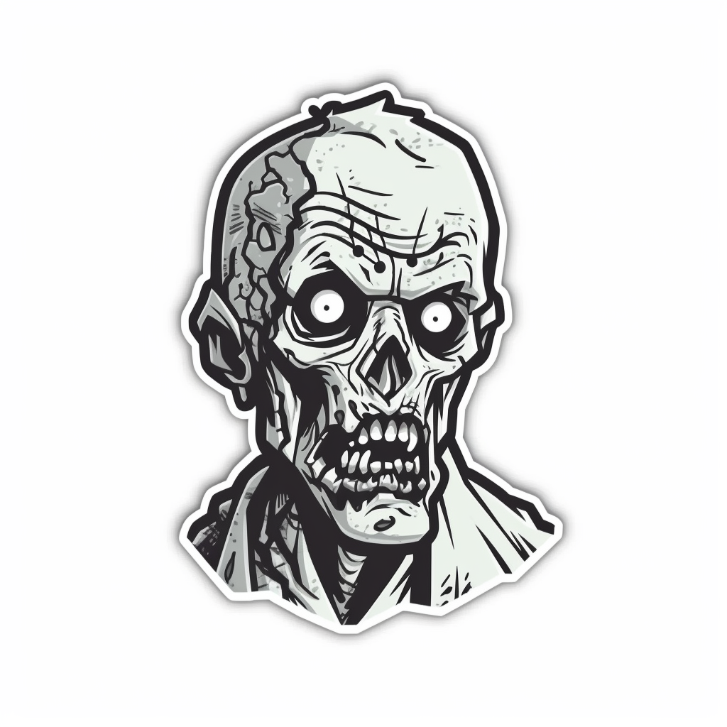 Zombie Vinyl Decal Sticker for Car, Laptop, Tumbler and more # 007056