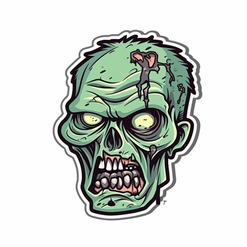 Zombie Vinyl Decal Sticker for Car, Laptop, Tumbler and more # 007059