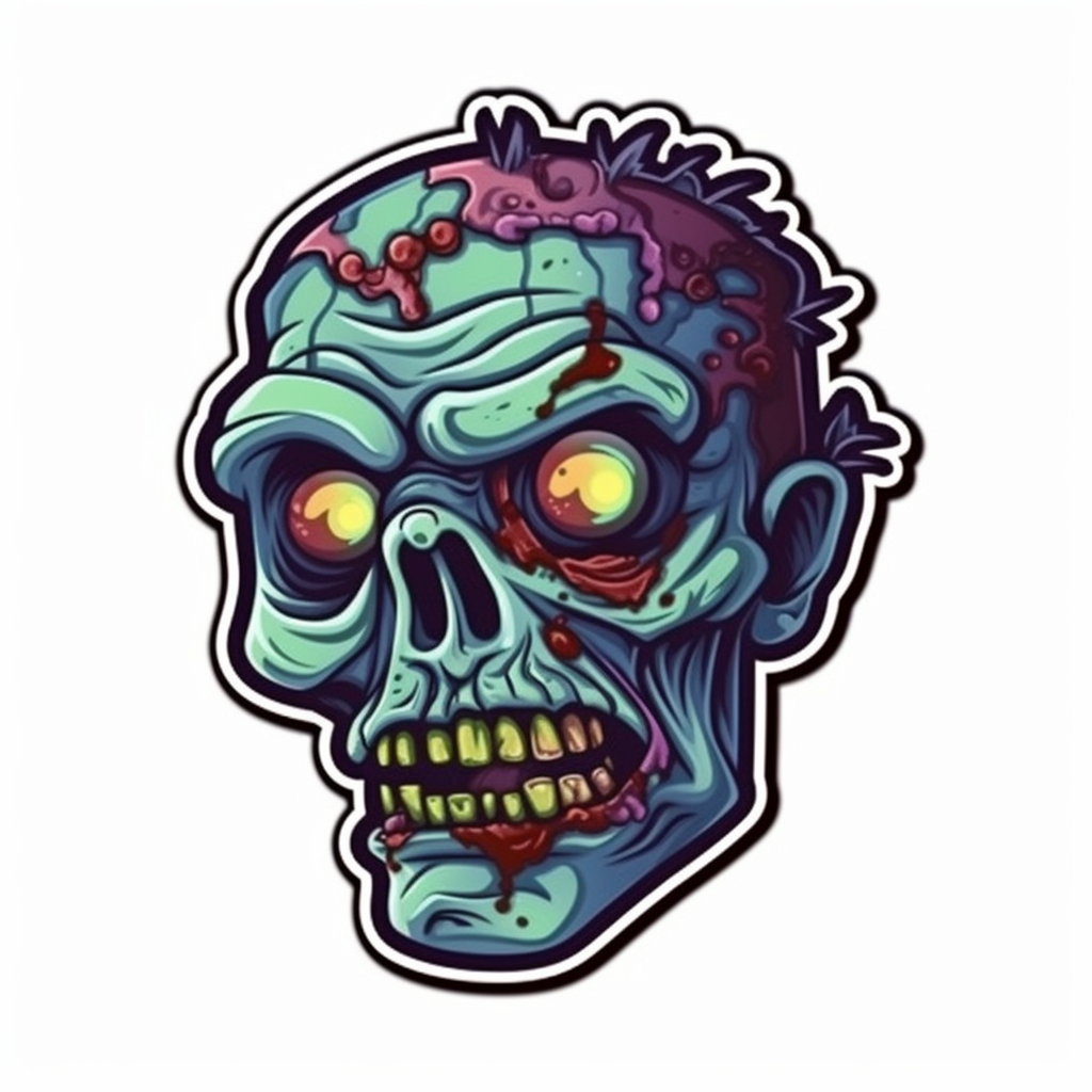 Zombie Vinyl Decal Sticker for Car, Laptop, Tumbler and more # 007078