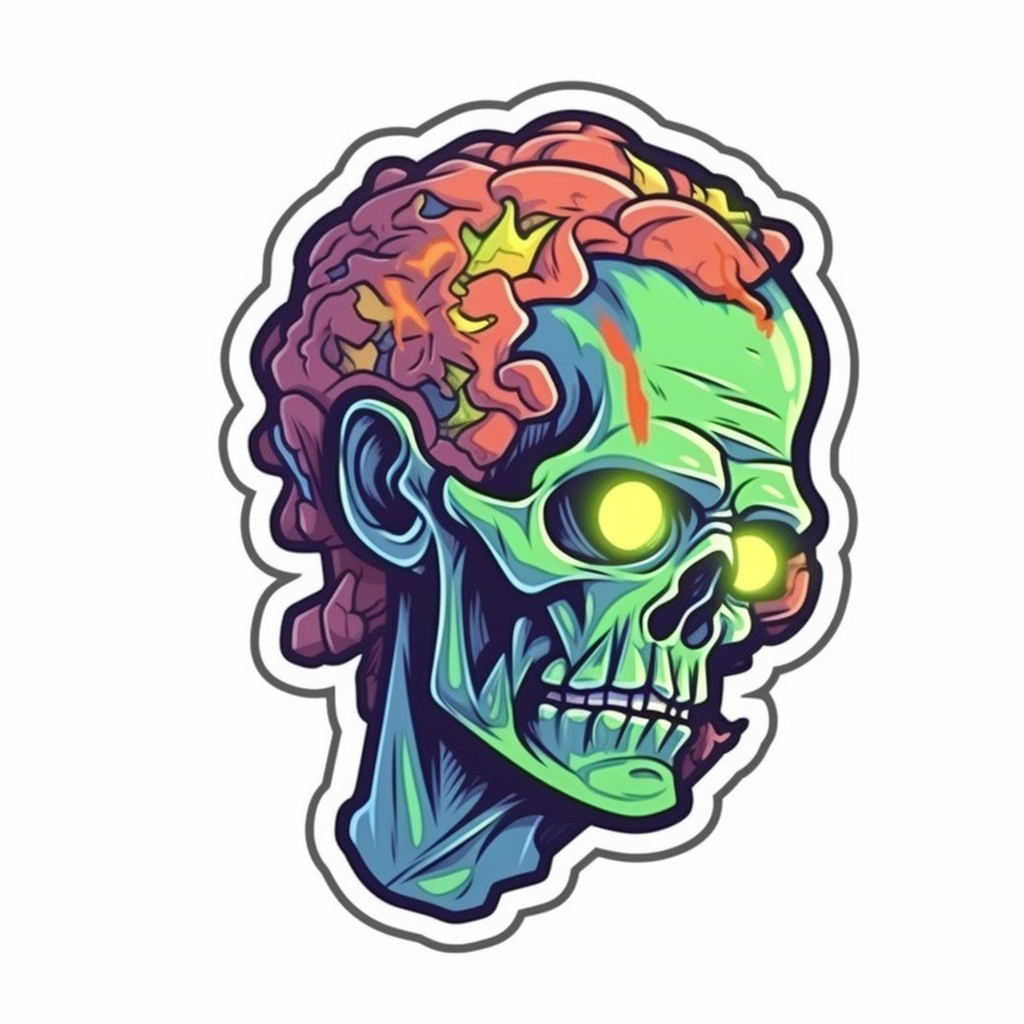 Zombie Vinyl Decal Sticker for Car, Laptop, Tumbler and more # 007086