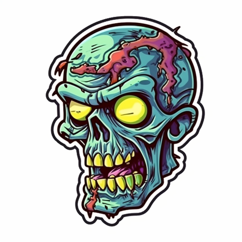 Zombie Vinyl Decal Sticker for Car, Laptop, Tumbler and more # 007079