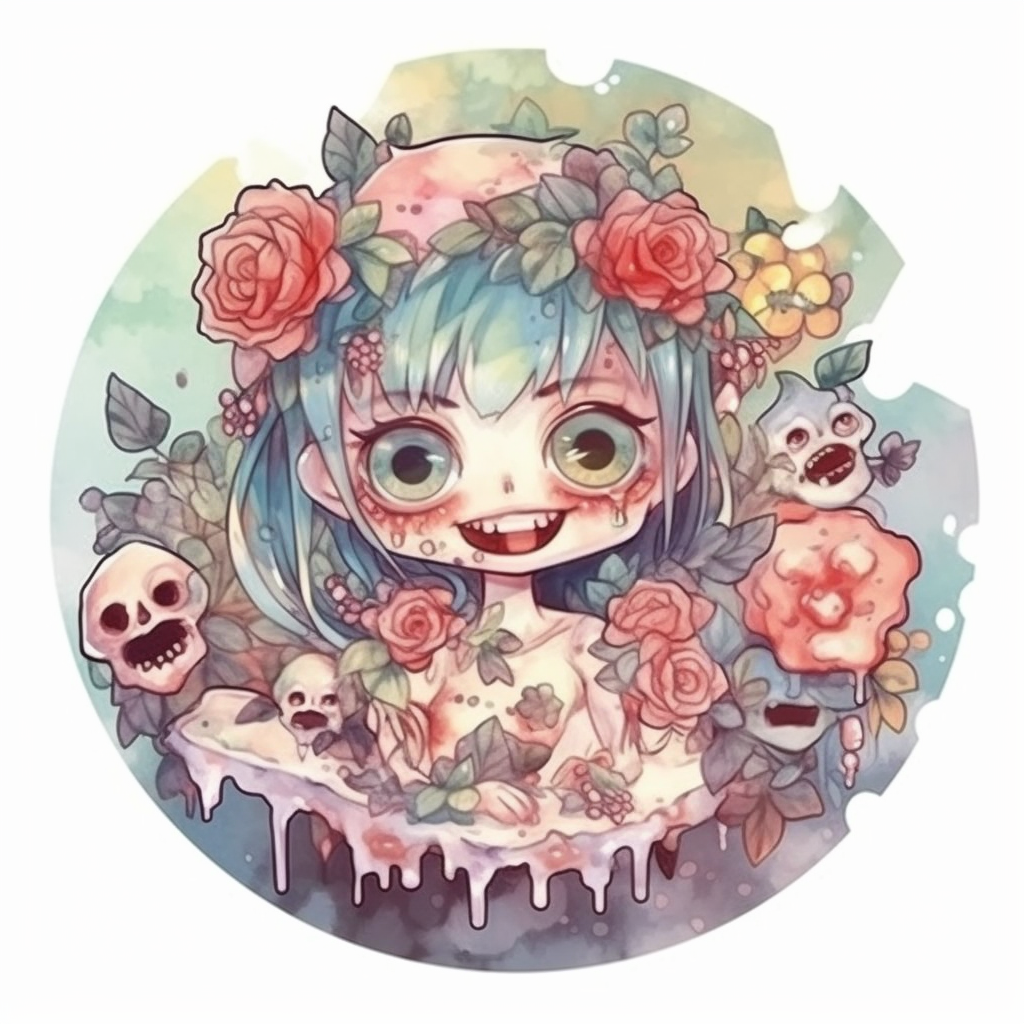 Zombie Vinyl Decal Sticker for Car, Laptop, Tumbler and more # 007080