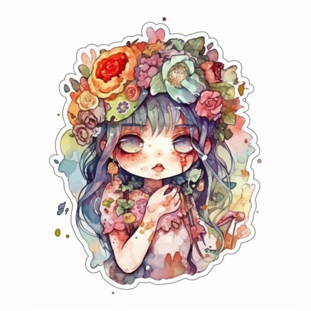 Zombie Vinyl Decal Sticker for Car, Laptop, Tumbler and more # 007092