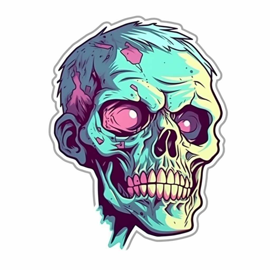 Zombie Vinyl Decal Sticker for Car, Laptop, Tumbler and more # 007095
