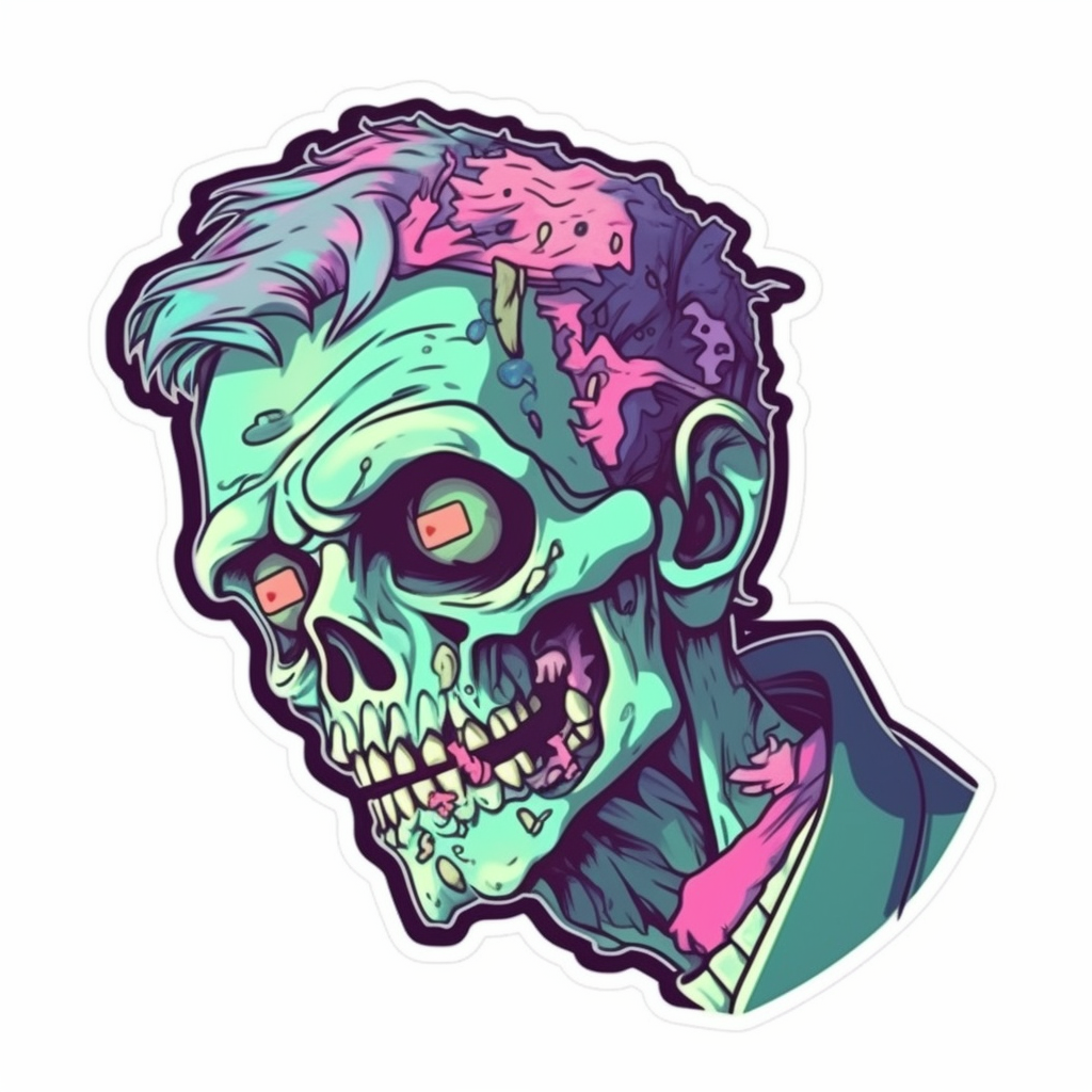 Zombie Vinyl Decal Sticker for Car, Laptop, Tumbler and more # 007108