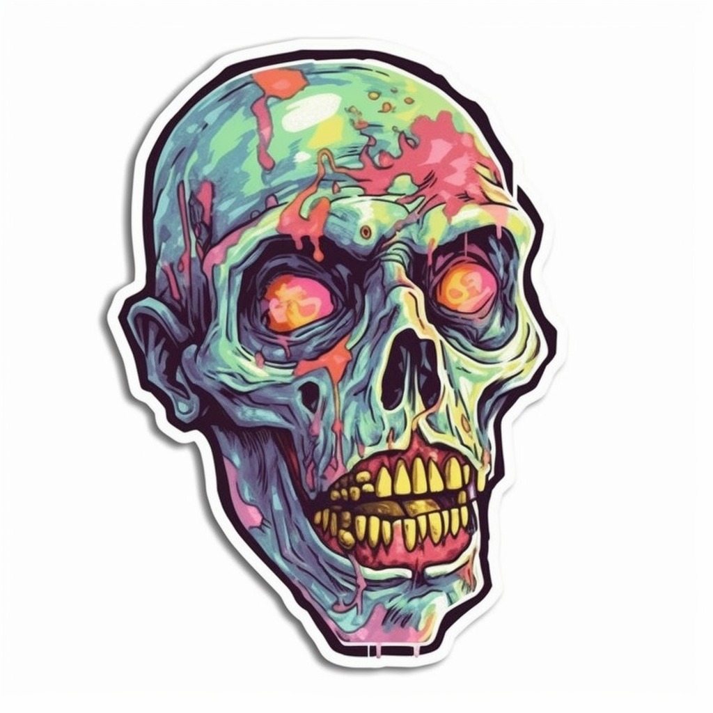 Zombie Vinyl Decal Sticker for Car, Laptop, Tumbler and more # 007087