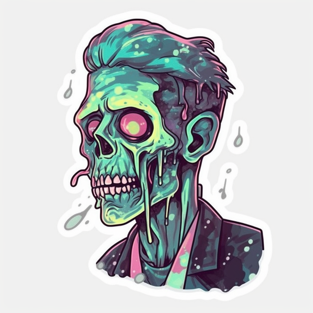 Zombie Vinyl Decal Sticker for Car, Laptop, Tumbler and more # 007090