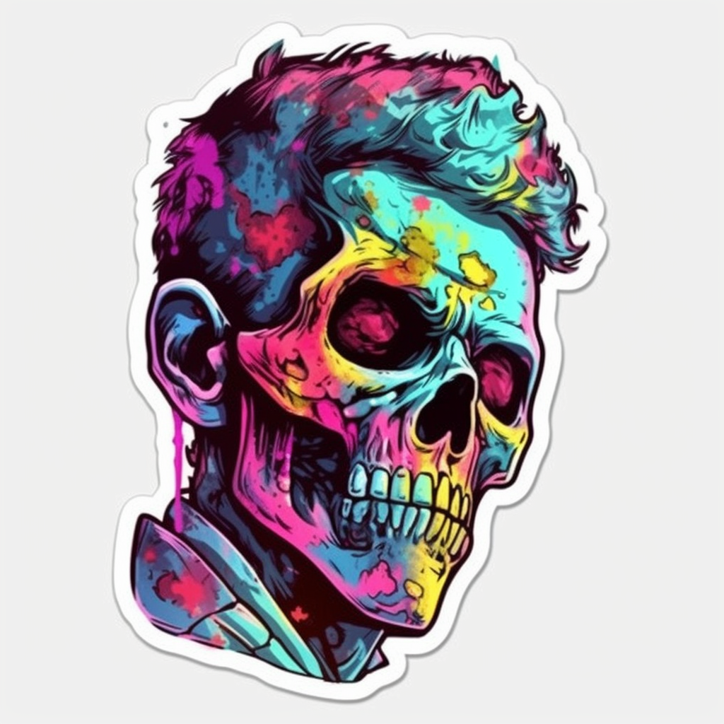 Zombie Vinyl Decal Sticker for Car, Laptop, Tumbler and more # 007106