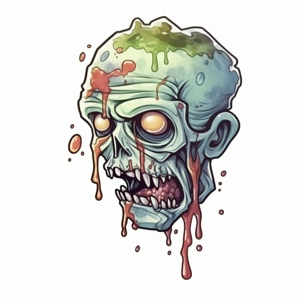 Zombie Vinyl Decal Sticker for Car, Laptop, Tumbler and more # 007098