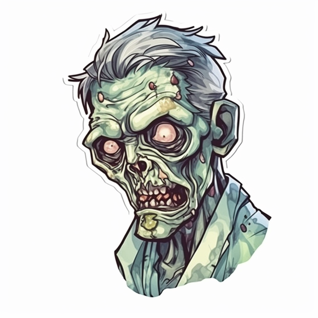 Zombie Vinyl Decal Sticker for Car, Laptop, Tumbler and more # 007094