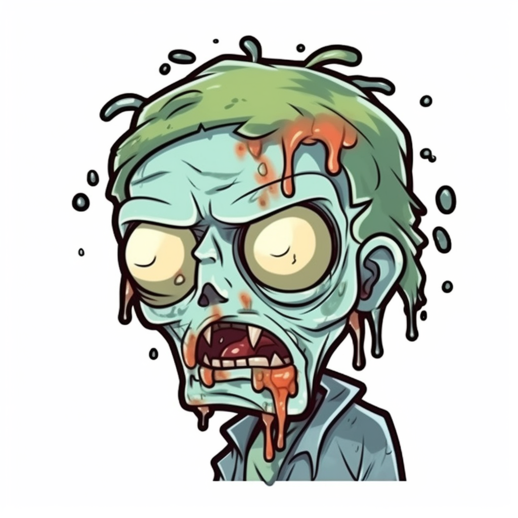 Zombie Vinyl Decal Sticker for Car, Laptop, Tumbler and more # 007103