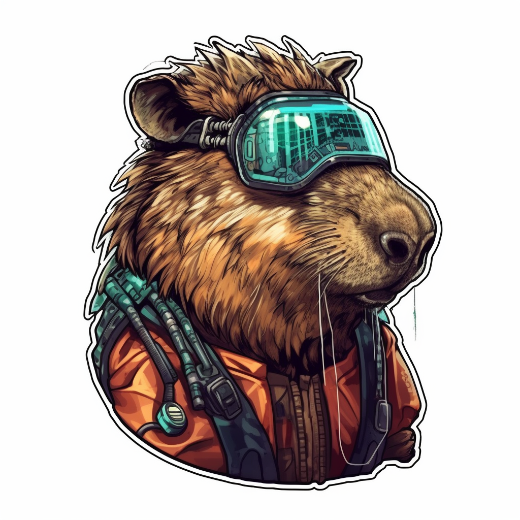 Capybara Vinyl Decal Sticker for Car, Laptop, Tumbler and more # 003432