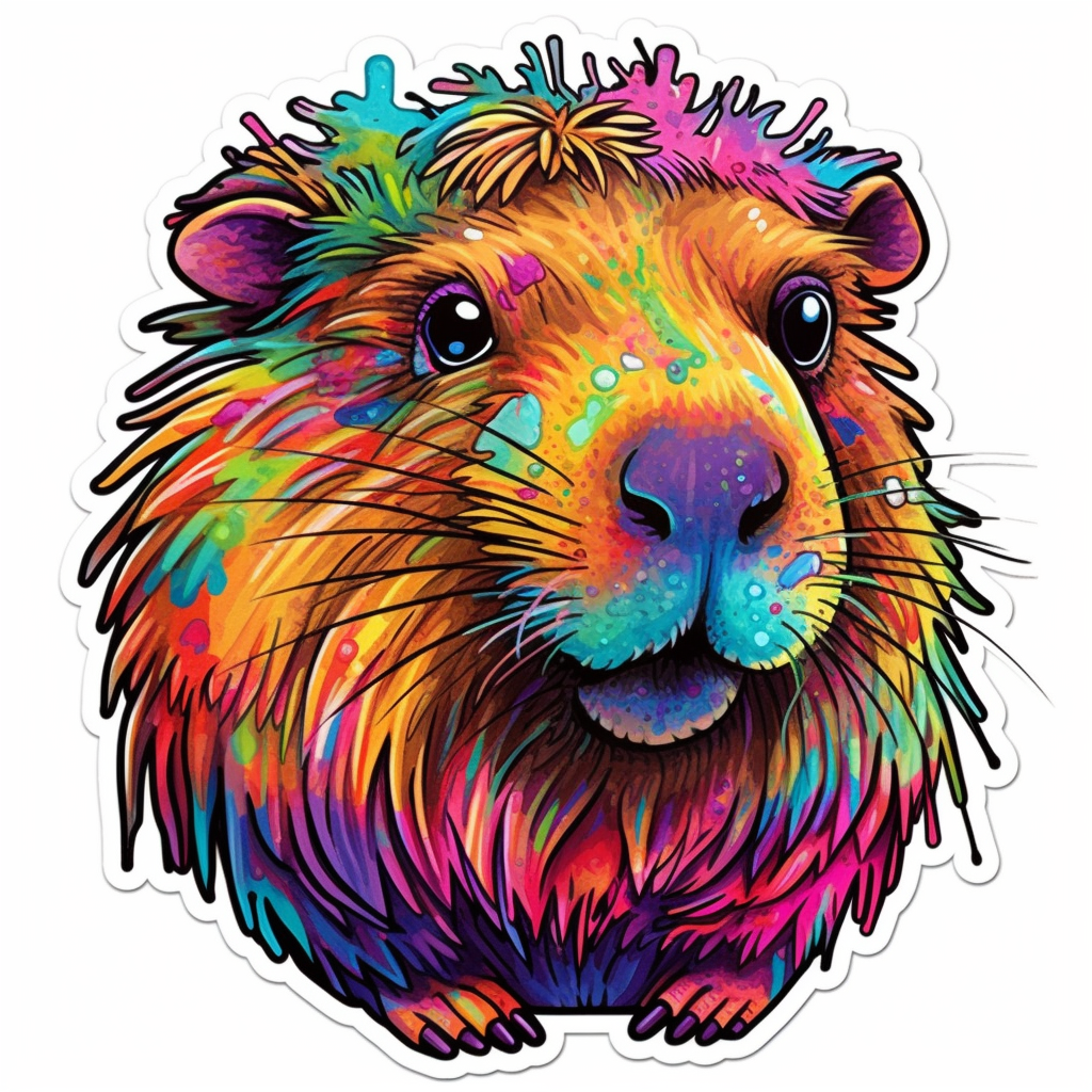 Capybara Vinyl Decal Sticker for Car, Laptop, Tumbler and more # 003464
