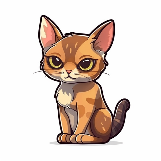 Abyssinian Cat Vinyl Decal Sticker for Car, Laptop, Tumbler and more # 002073