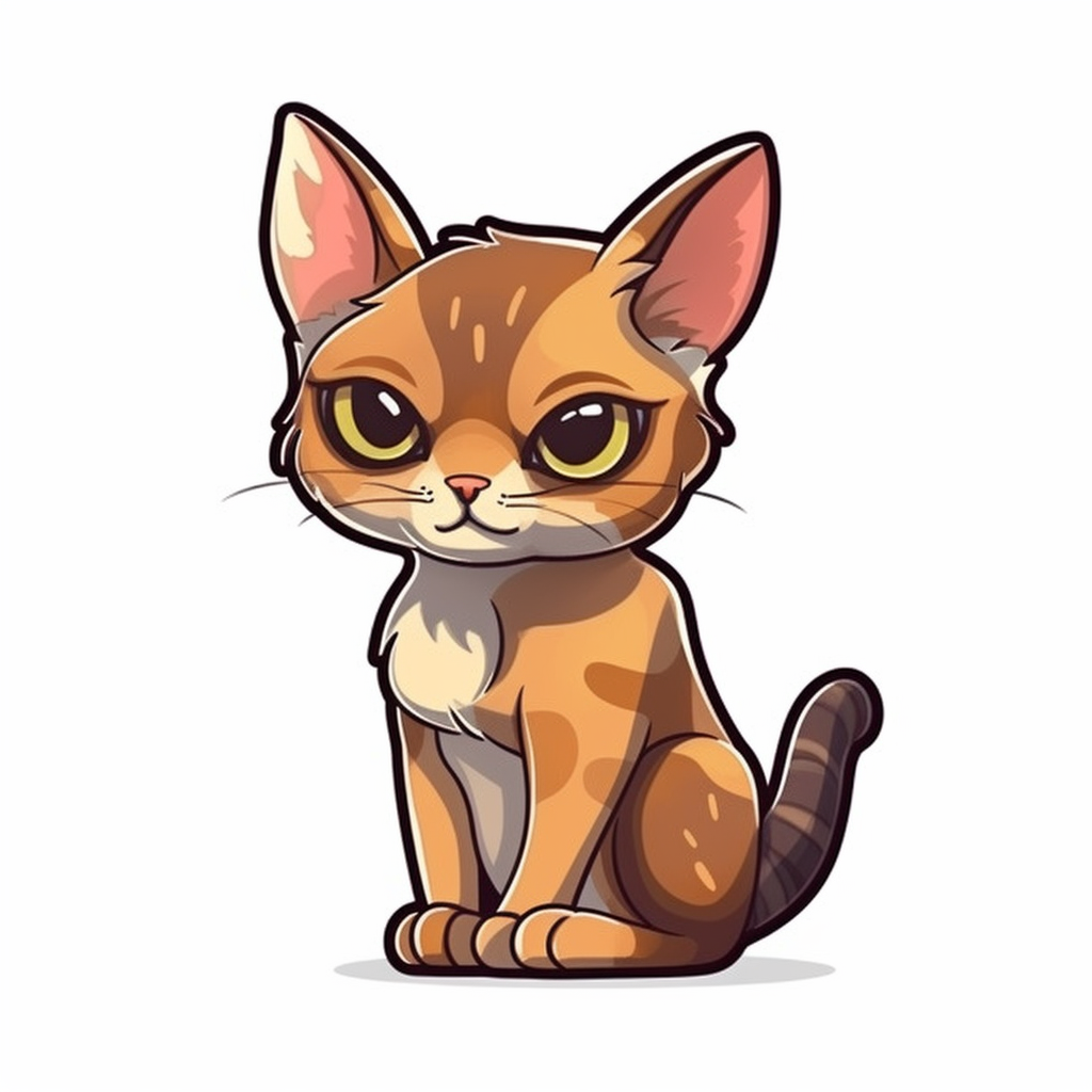 Abyssinian Cat Vinyl Decal Sticker for Car, Laptop, Tumbler and more # 004334