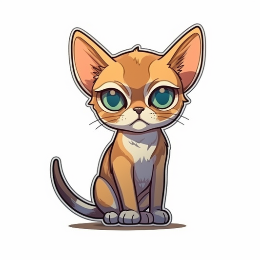 Abyssinian Cat Vinyl Decal Sticker for Car, Laptop, Tumbler and more # 004333