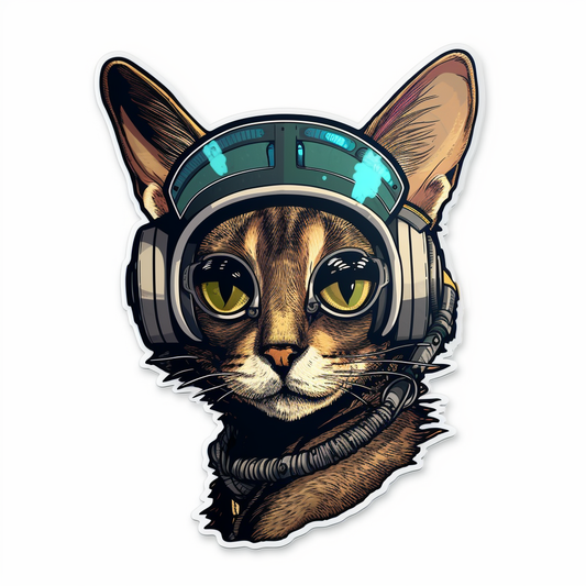 Abyssinian Cat Vinyl Decal Sticker for Car, Laptop, Tumbler and more # 001932