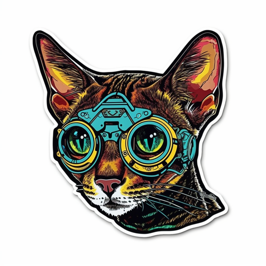 Abyssinian Cat Vinyl Decal Sticker for Car, Laptop, Tumbler and more # 001891
