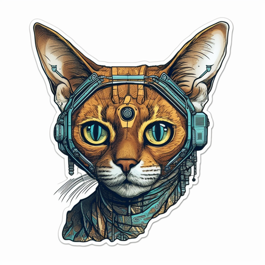 Abyssinian Cat Vinyl Decal Sticker for Car, Laptop, Tumbler and more # 002032