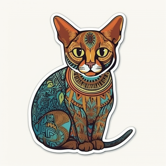Abyssinian Cat Vinyl Decal Sticker for Car, Laptop, Tumbler and more # 002019